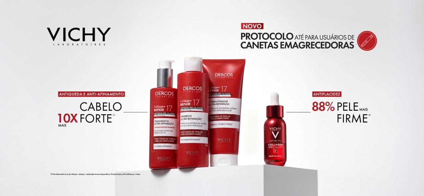 Novo protocolo Vichy, até para usuários de canetas emagrecedoras.
