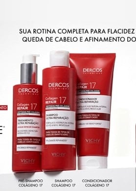 Kit Vichy para pele e cabelo.