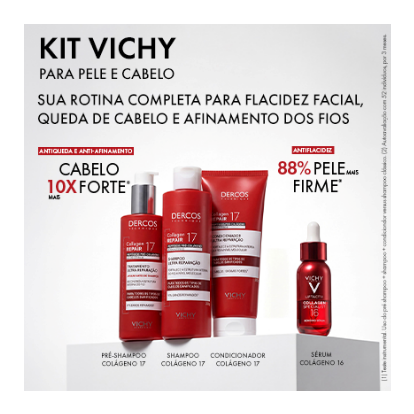 Kit Vichy para pele e cabelo.