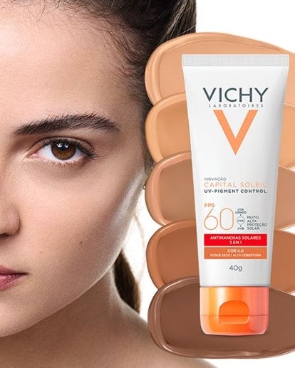 Imagem banner Capital Soleil | Uv Pigment Control | Vichy