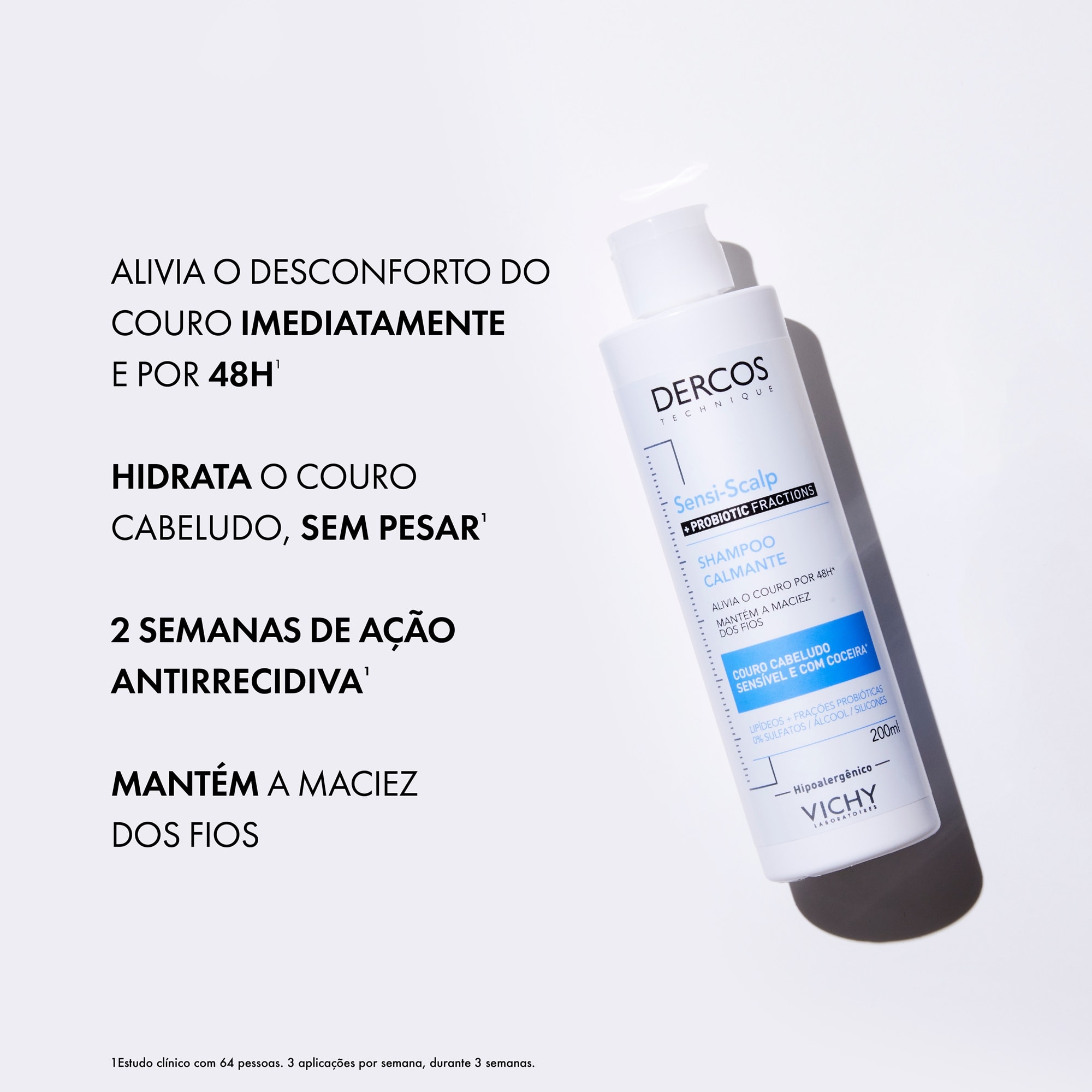 DERCOS SHAMPOO LIMPEZA CALMANTE SENSI-SCALP 200ML