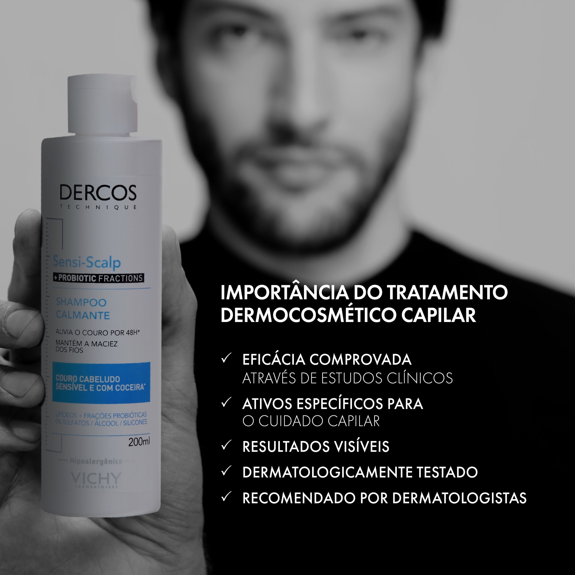DERCOS SHAMPOO LIMPEZA CALMANTE SENSI-SCALP 200ML