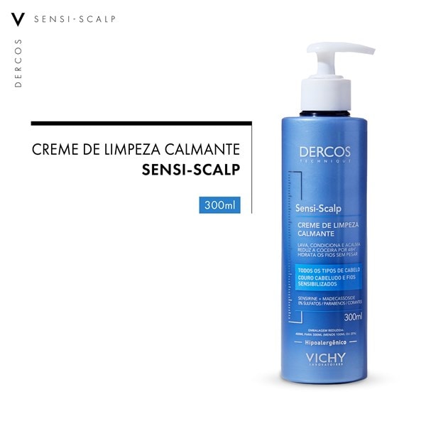 DERCOS CREME DE LIMPEZA SENSI SCALP 300ML