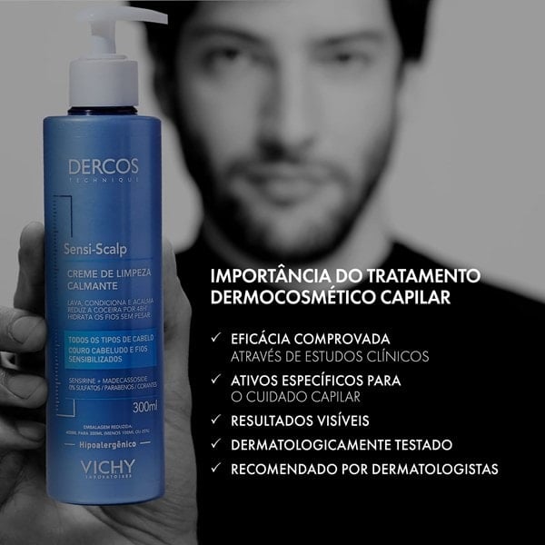 DERCOS CREME DE LIMPEZA SENSI SCALP 300ML