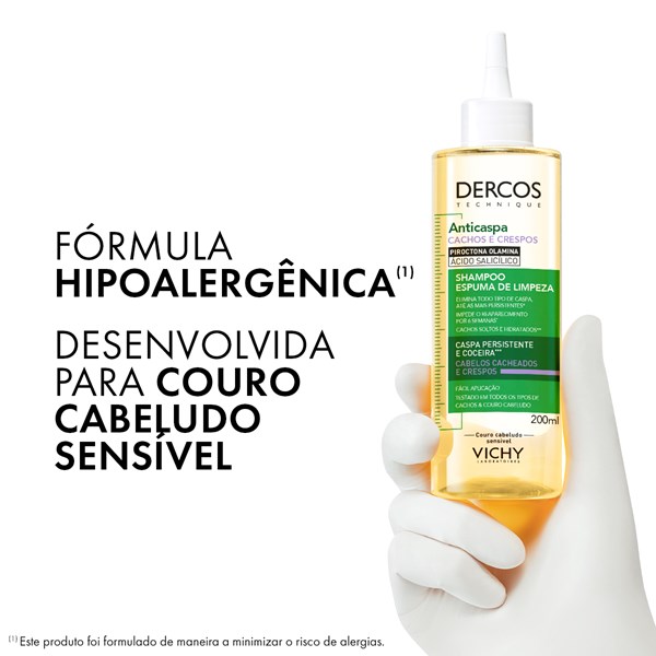 Fórmula hipoalergênica, desenvolvida para couro cabeludo sensível.