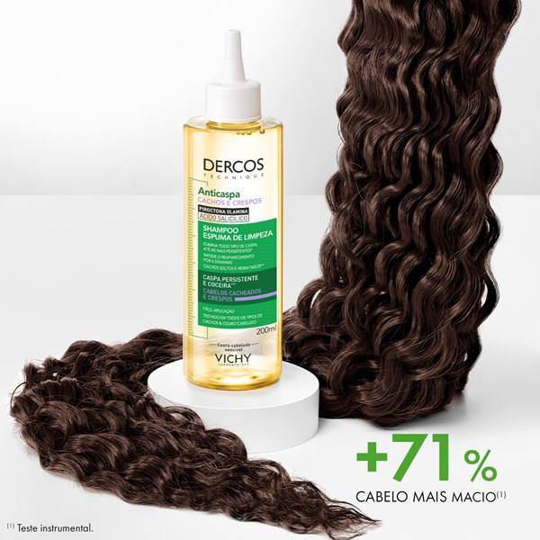 Cabelo 71% mais macio.