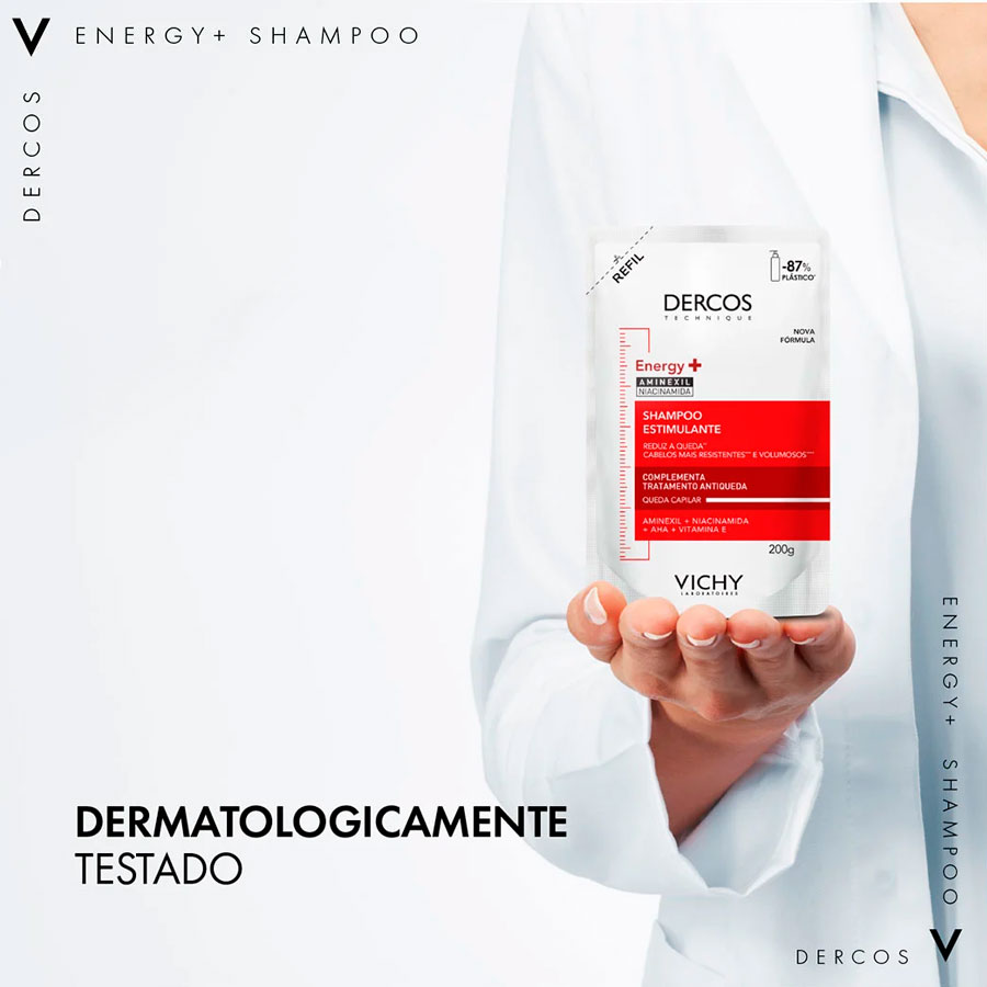 Shampoo Estimulante Antiqueda Dercos Energy+ Refil 200g