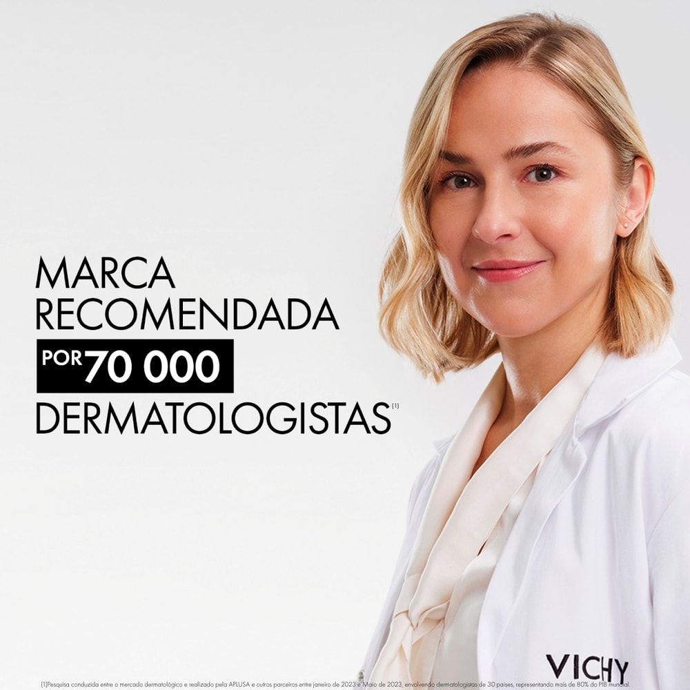 Marca recomendada por 70 mil dermatologistas.