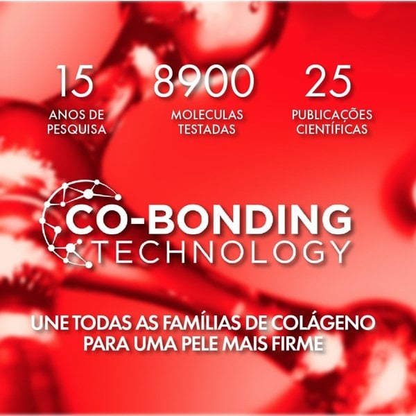 Tecnologia Co-bonding: Une todas as famílias de colágeno para uma pele mais firme.