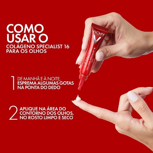 Como usar o Colágeno Specialist 16 para os olhos.