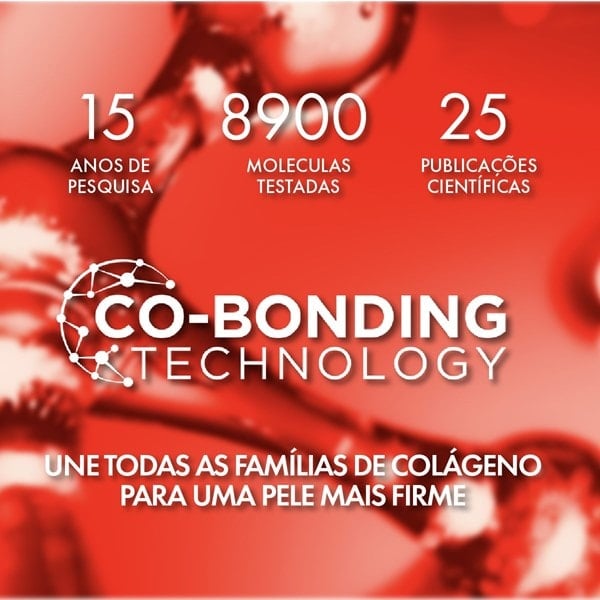 Tecnologia Co-bonding: Une todas as famílias de colágeno para uma pele mais firme.