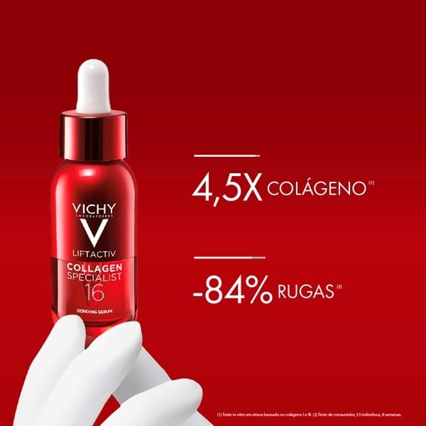 4.5 vezes colágeno, -84% de rugas.