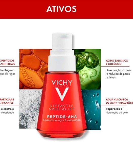 Sérum com Ação-Pró-Colágeno Vichy Liftactiv Peptide AHA - 30ml