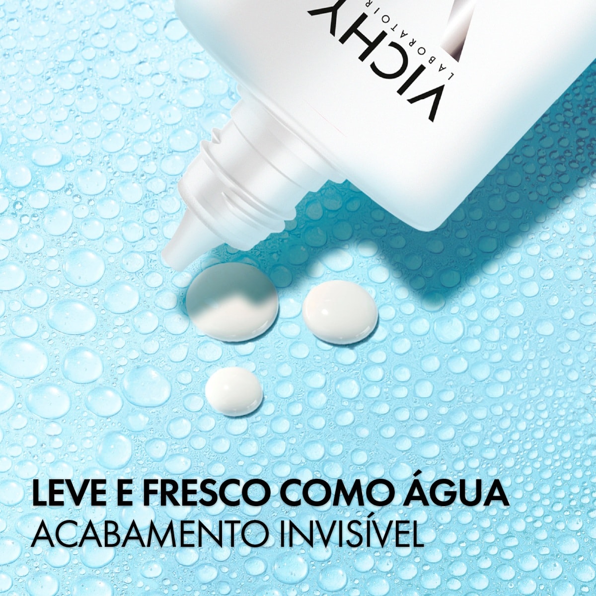 Leve e fresco como água, acabamento invisível.