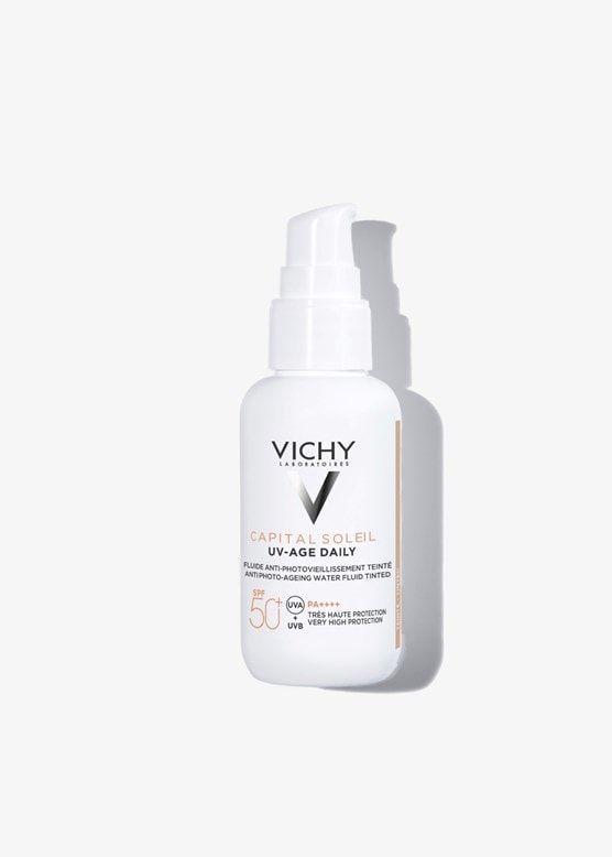 Vichy Capital Soleil Anti-idade diário com cor.