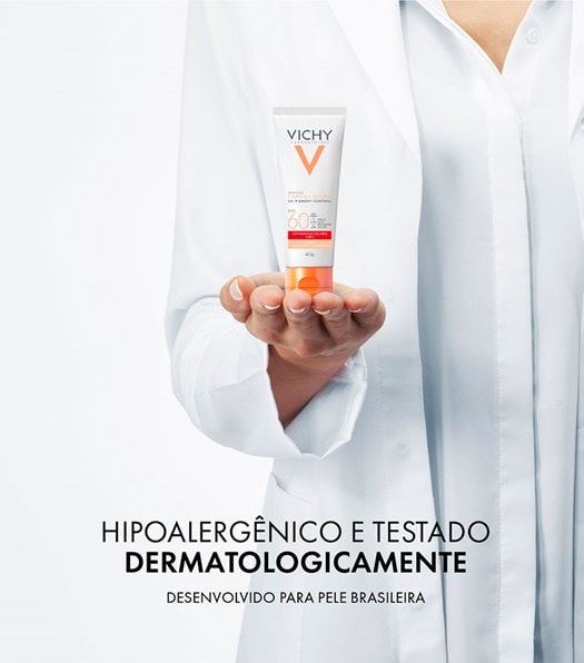 CAPITAL SOLEIL PROTETOR SOLAR FACIAL COM COR UV-PIGMENT CONTROL FPS60