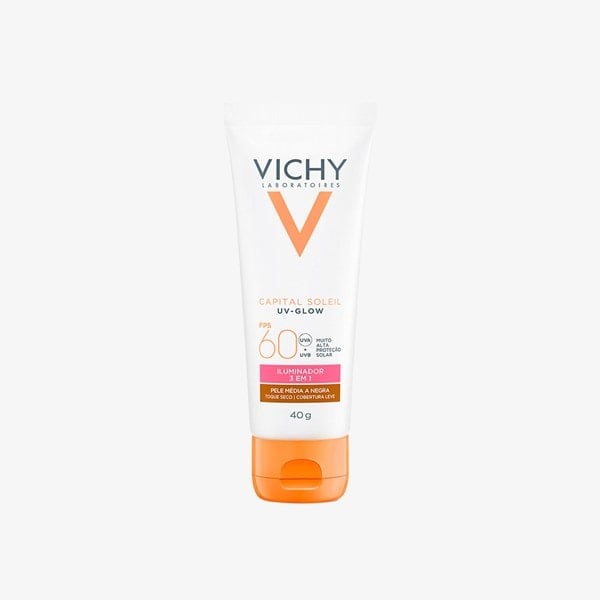 Protetor Solar Facial Vichy UV-Glow FPS60 Com Cor 40g