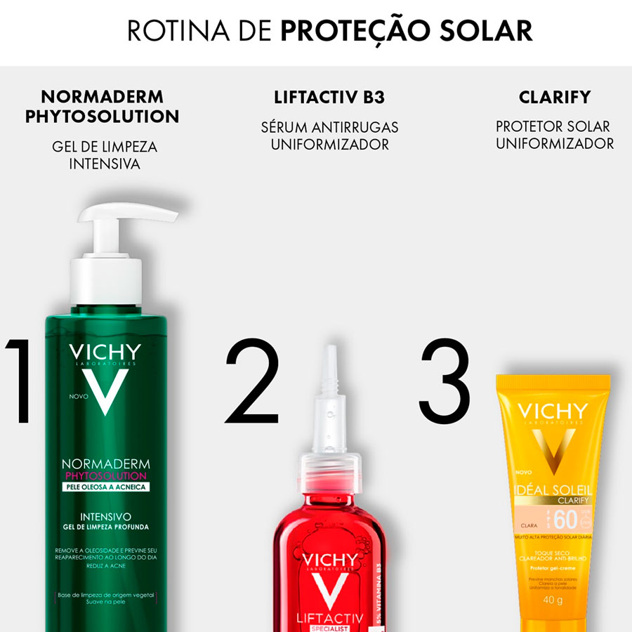 Protetor Solar Facial Vichy Ideal Soleil Clarify FPS60 - 40g
