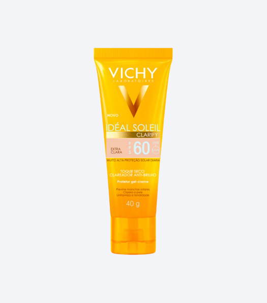 Protetor Solar Facial Vichy Ideal Soleil Clarify FPS60 - 40g - Extra clara