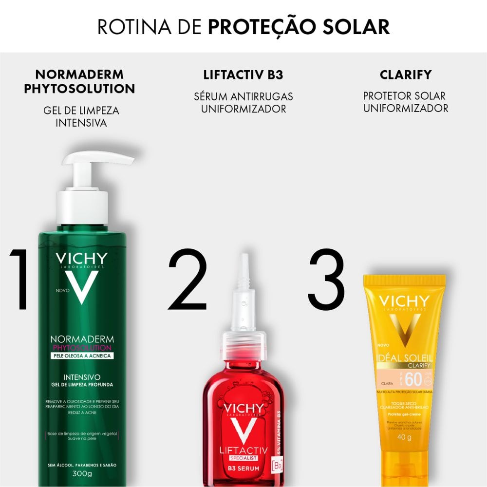 Protetor Solar Facial Vichy Ideal Soleil Clarify FPS60 - 40g